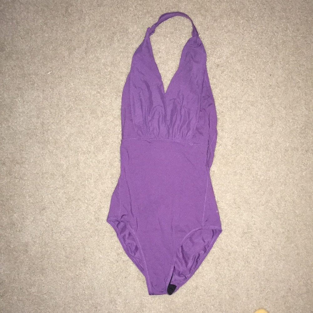 Purple halter top Danskin leotard